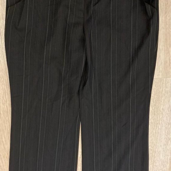 NWT‎ MSRP $380 Anne Klein Suit Coat Blazer Jacket & Pants Size 4P Brown Striped - Picture 3 of 8